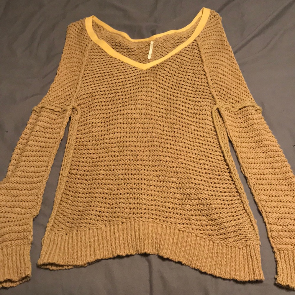 Free People Oversized V-Neck Sweater
